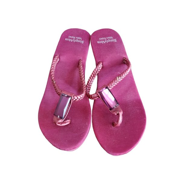 Simply Vera Shoes - Simply Vera Vera Wang Wedge Flip Flops
